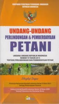 Image of UNDANG-UNDANG PERLINDUNGAN & PEMBERDAYAAN PETANI